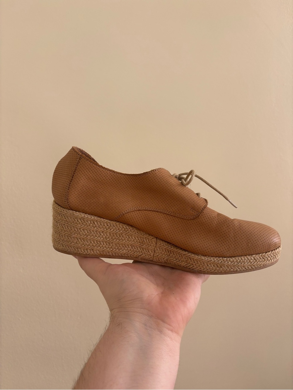 Sessùn Women's Tan Espadrille Lace-Up